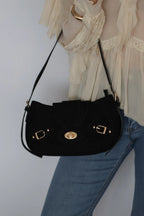 Lenna Faux Suede Shoulder Bag with Adjustable Strap